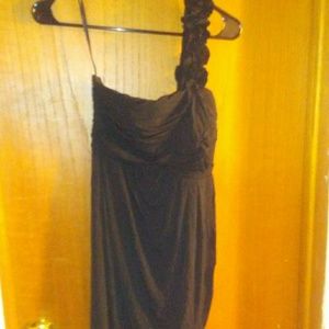 Valerie Bertanelli black 1 shoulder dress